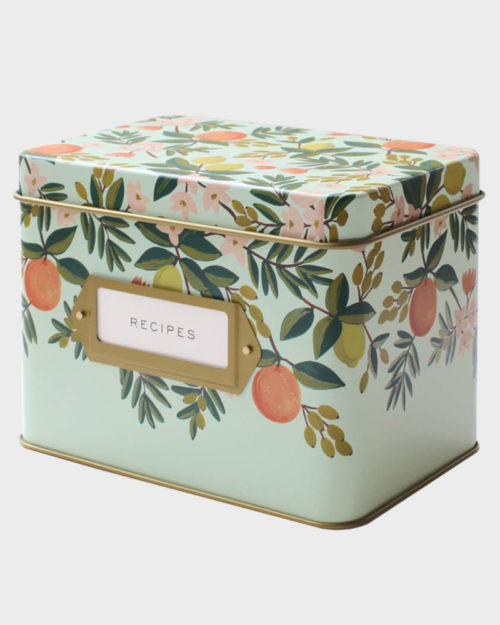 Rifle Paper co Citrus Floral recipe box Reseptilaatikko