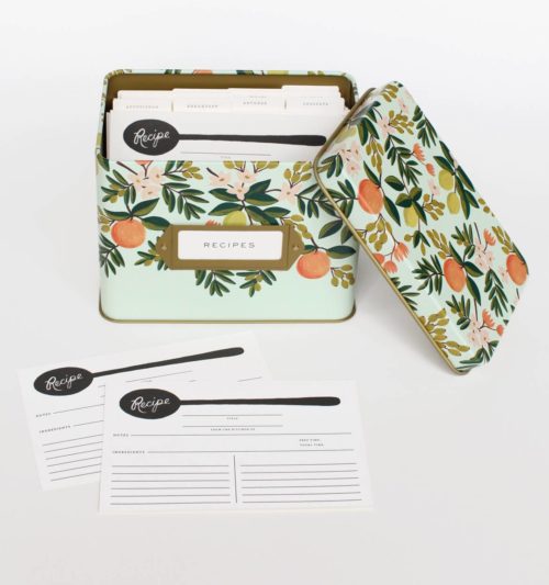 Rifle Paper co Citrus Floral recipe box Reseptilaatikko