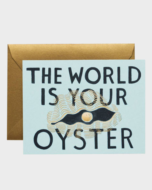Rifle Paper co The world is your oyster Greeting Card Kortti