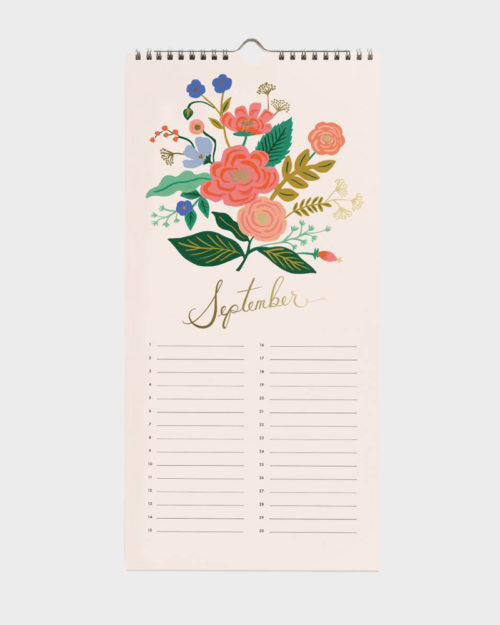 Rifle Paper co Celebration Wall Calendar Juhlapyhä Seinäkalent