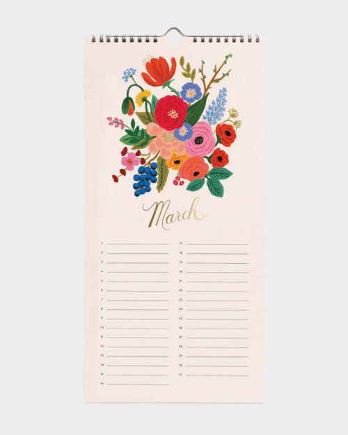 Rifle Paper co Celebration Wall Calendar Juhlapyhä Seinäkalent