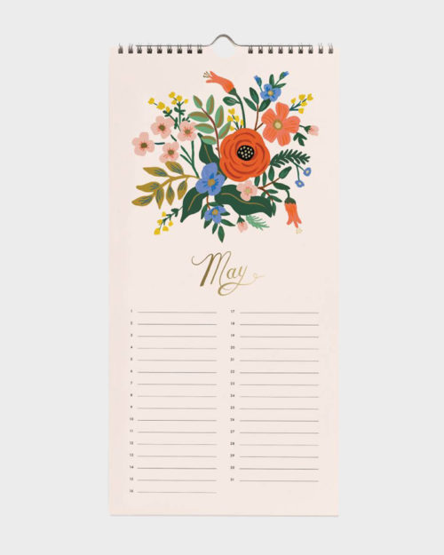 Rifle Paper co Celebration Wall Calendar Juhlapyhä Seinäkalent