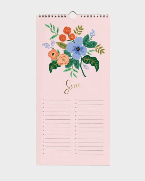 Rifle Paper co Celebration Wall Calendar Juhlapyhä Seinäkalent
