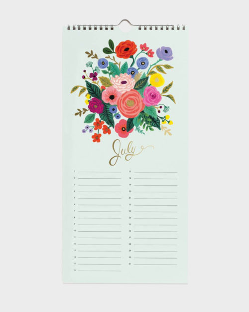 Rifle Paper co Celebration Wall Calendar Juhlapyhä Seinäkalent