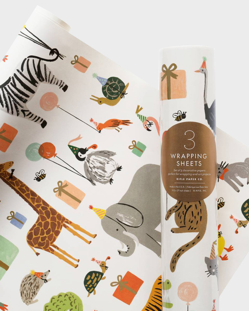 Rifle Paper co Party Animals Wrapping paper sheets Lahjapaperi