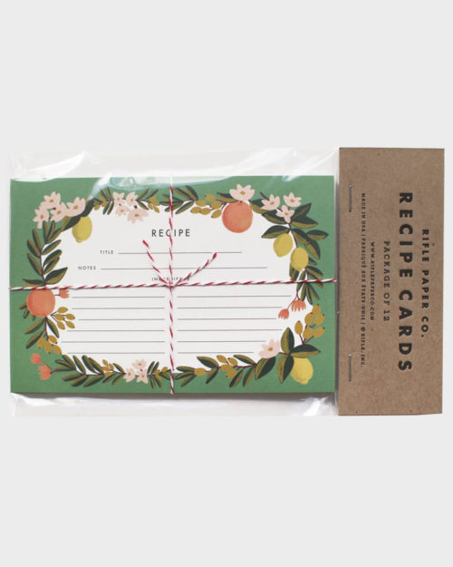 Rifle Paper co Citrus Floral Recipe Cards Reseptikortit