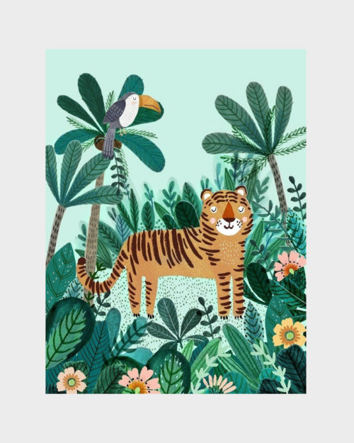 Papershop Helsinki Petit Monkey Tiger Poster Juliste