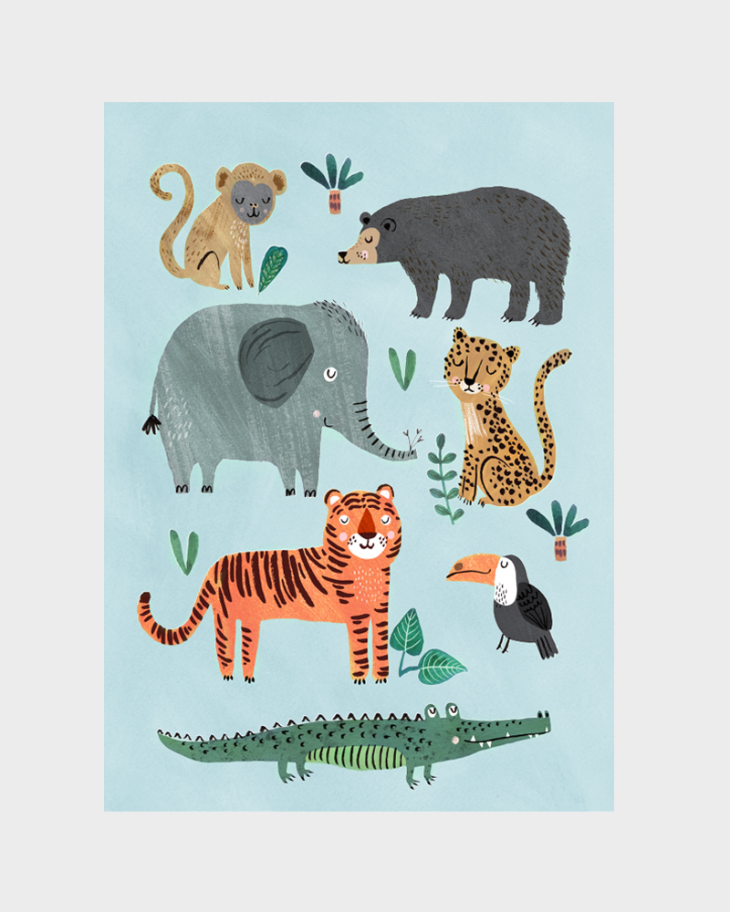 Papershop Helsinki Petit Monkey Wild animals Poster Juliste