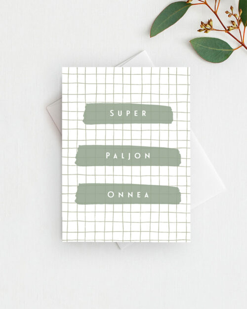 Super paljon onnea Onnittelukortti