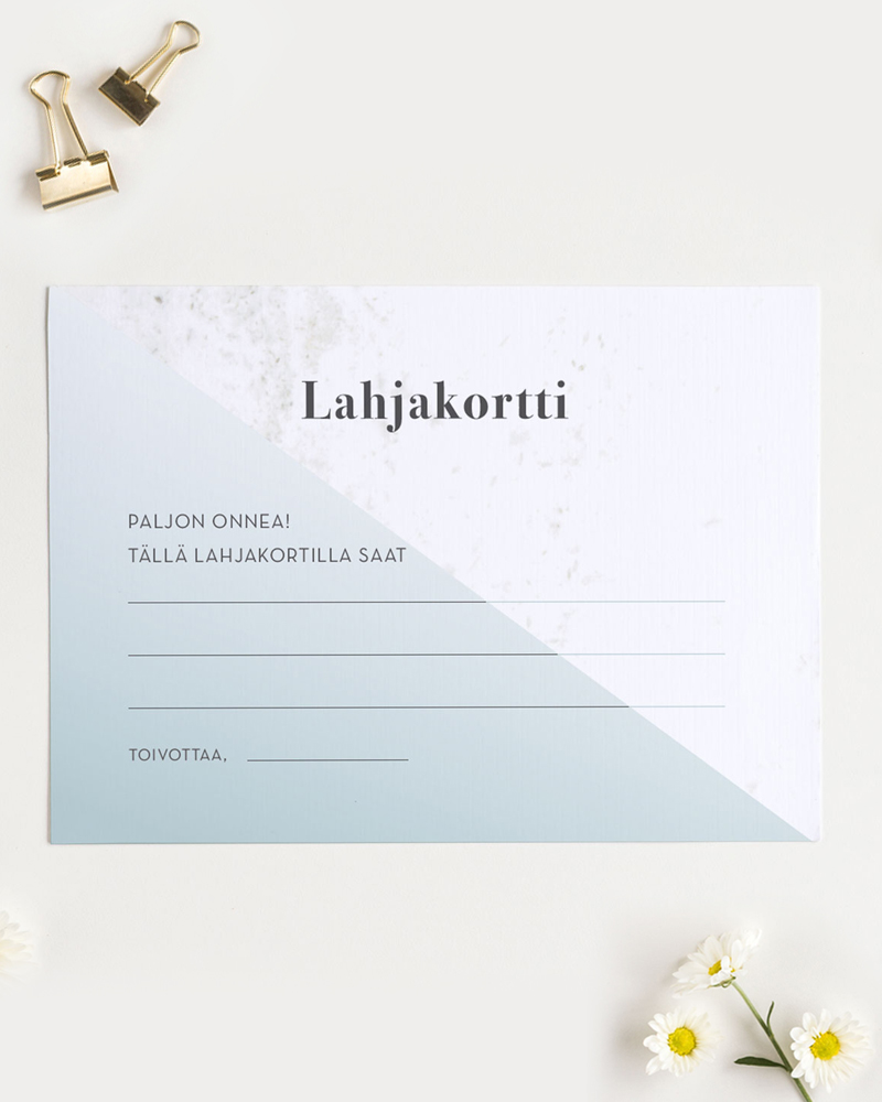 T ytett v Lahjakorttipohja Marmori Papershop T ytett v Lahjakorttipohja Marmori Papershop