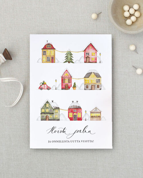Joulukylä Joulukortti