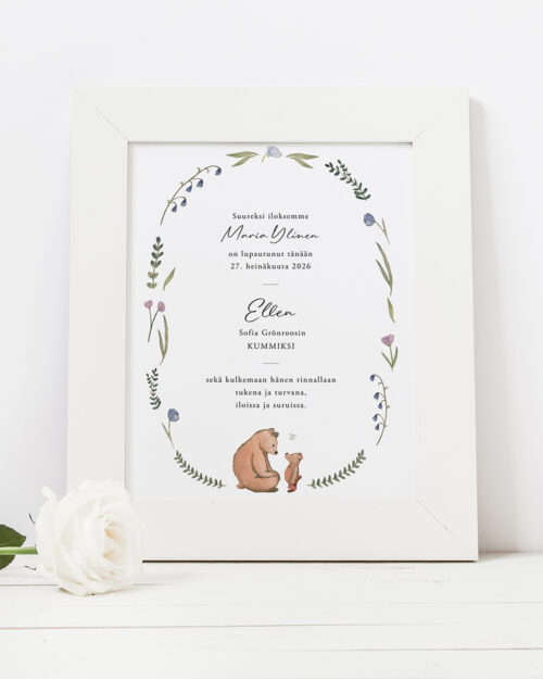 Personoitava Karhu Kummitodistus A4