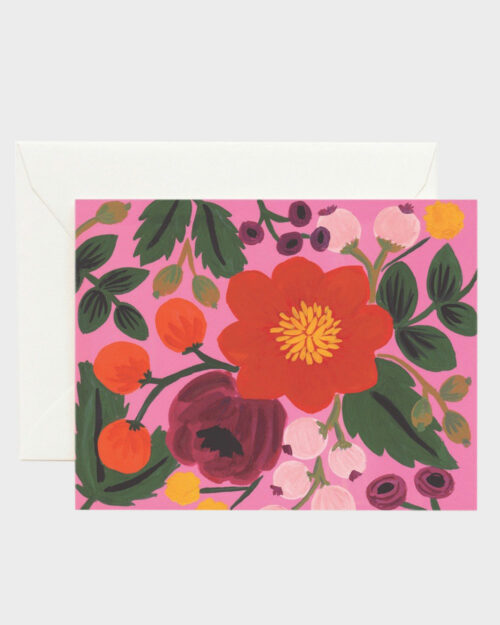 Vintage Blossoms Rosa kortt