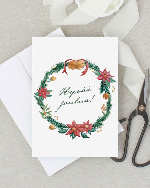 Joulukranssi Joulukortti