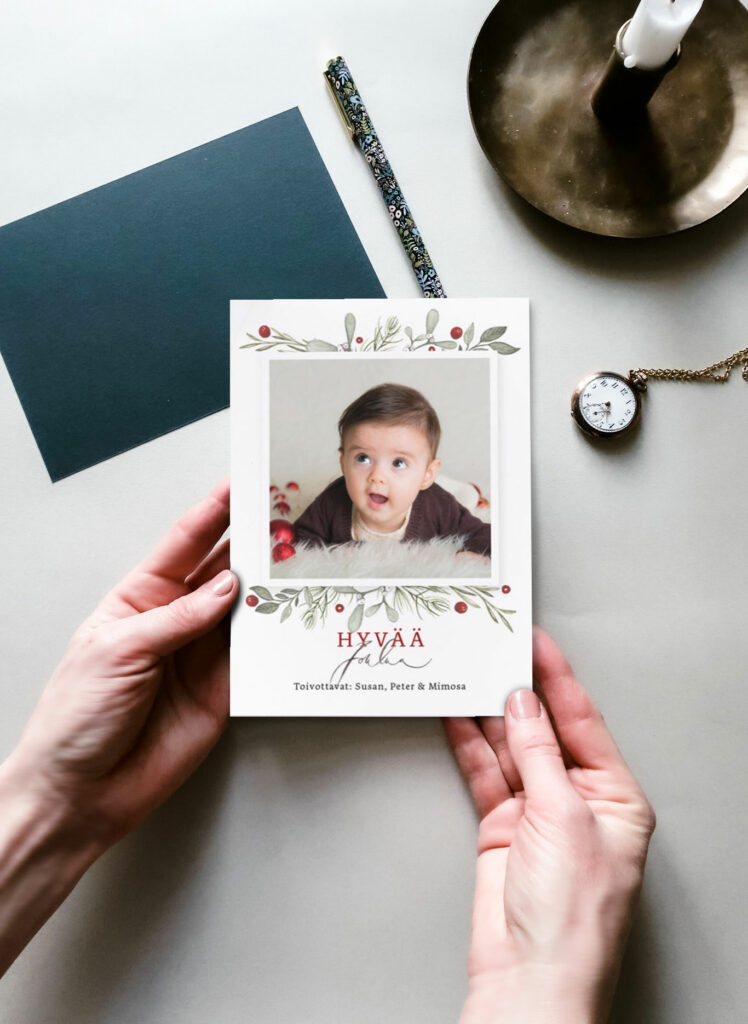 Joulukortit omilla kuvilla