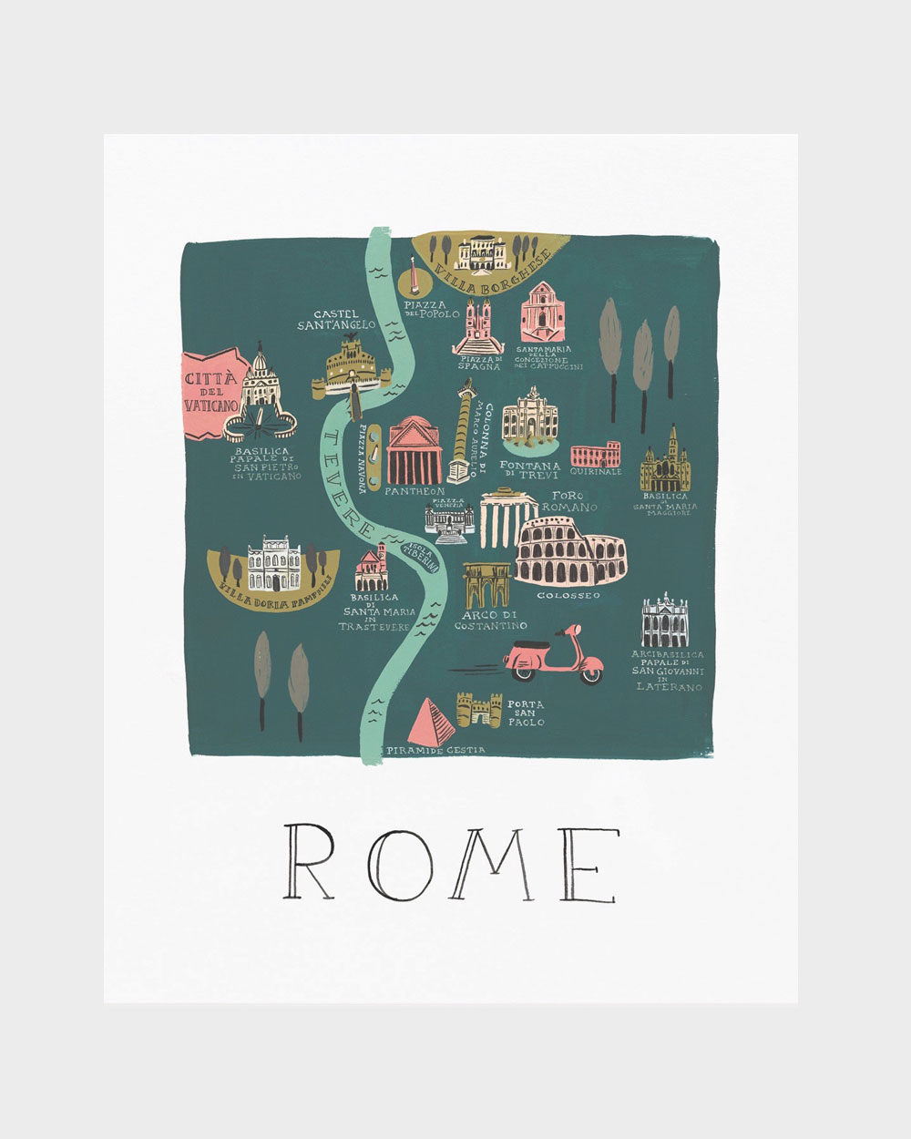 Rome Map juliste