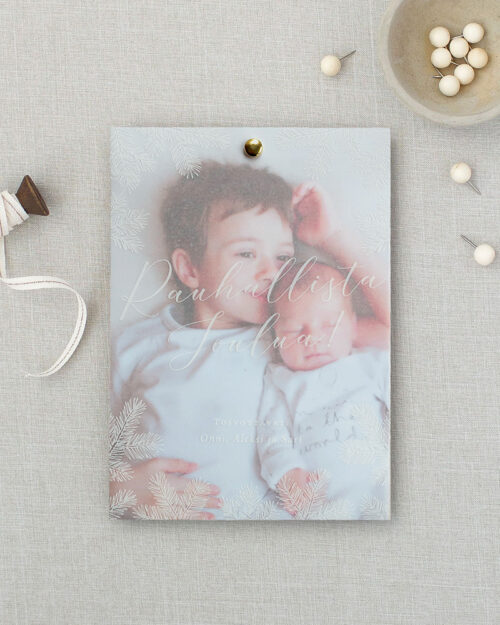 Christmas vellum Joulukortti