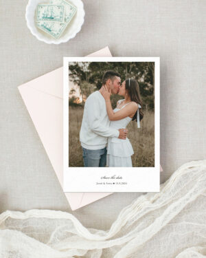 Soft cotton Save the date kortti