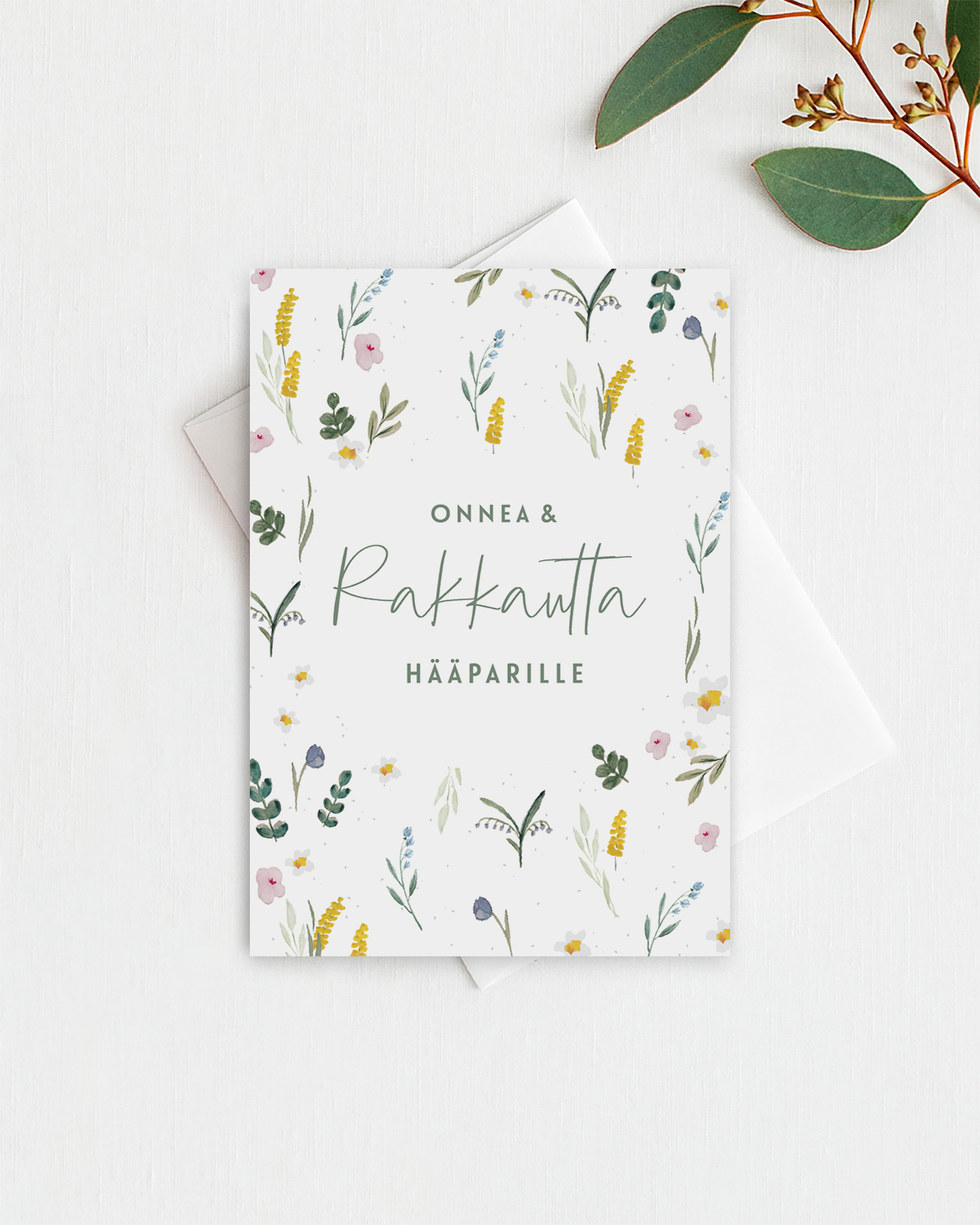 spring_flowers_hääkortti Spring Flowers Hääkortti