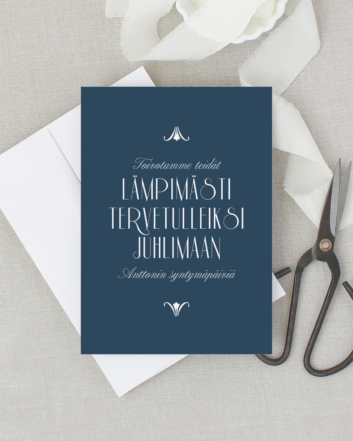 Syntymäpäiväkutsut_Old_Times_Painostudio_Papershop Old Times Syntymäpäiväkutsut