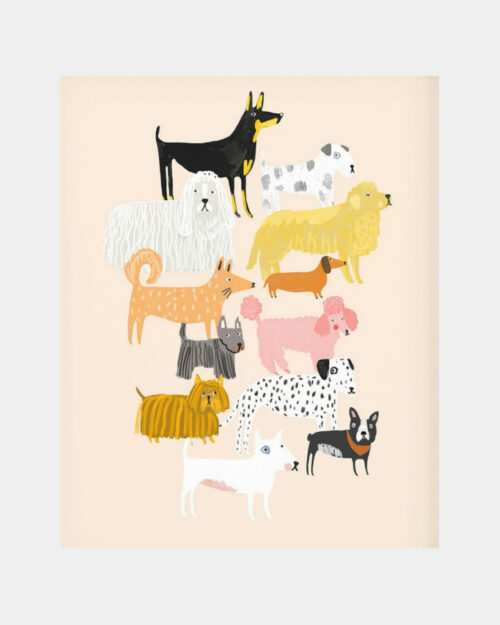 Dog Breeds Juliste A3