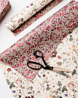 Wild Aster & Garden Floral Kaksipuoleiset Lahjapaperiarkit, 3kpl
