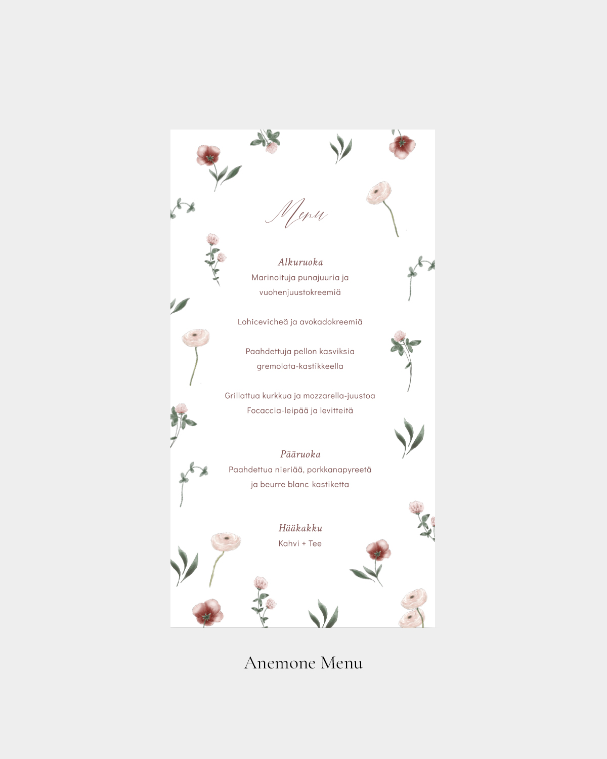 Anemone_menu Papershop Painostudio Anemone Menu