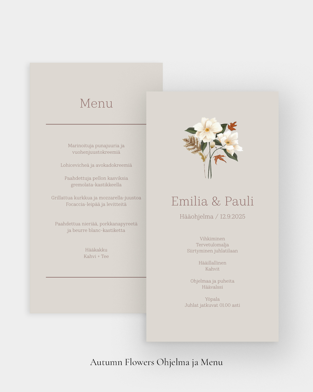Autumn_Flowers_menu-ohjelma2 Autumn Flowers Menu-ohjelma, 2 korttia