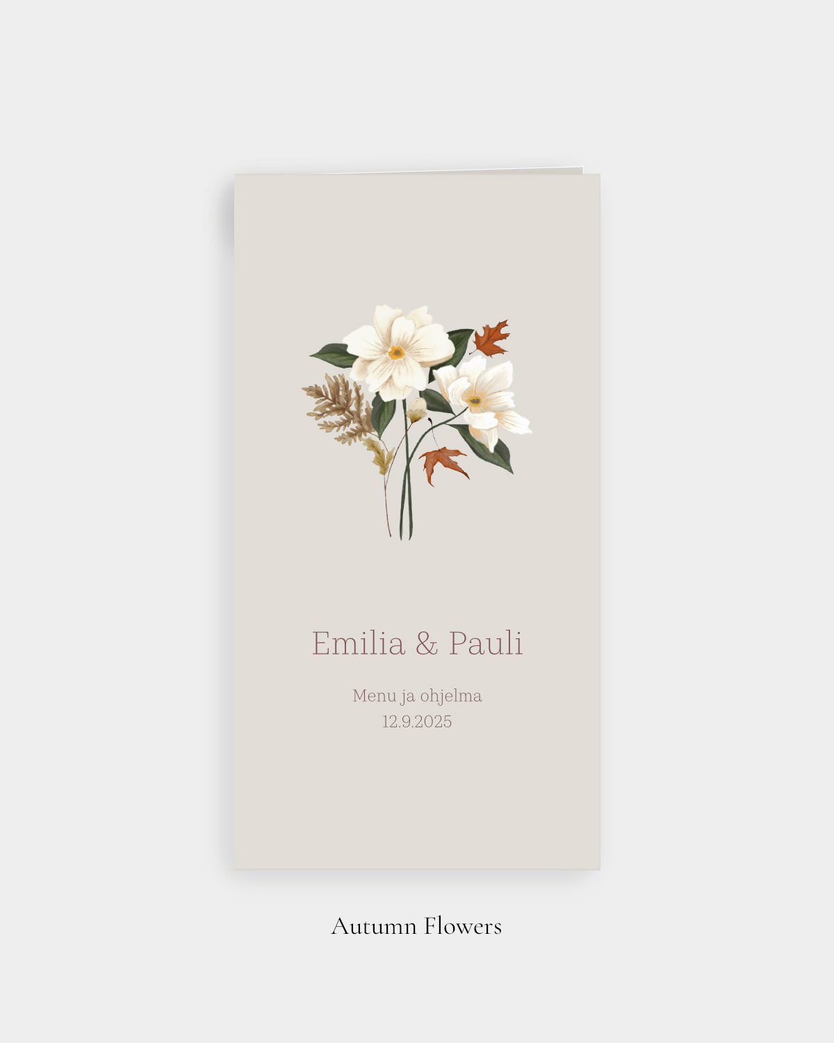 Autumn_Flowers_menu_ohjelma_kansi-2 Autumn Flowers Menu-Ohjelma, avattava