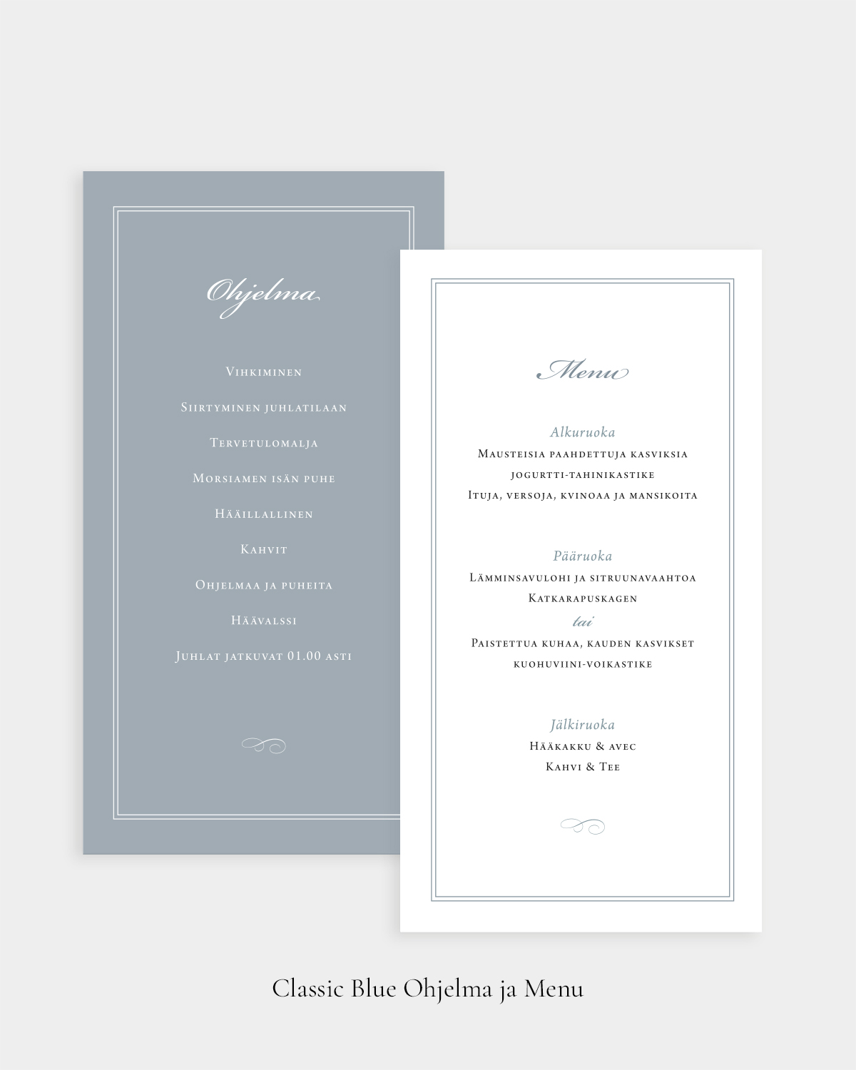Classic_Blue_menu-ohjelma2 Classic Blue Menu-ohjelma, 2 korttia