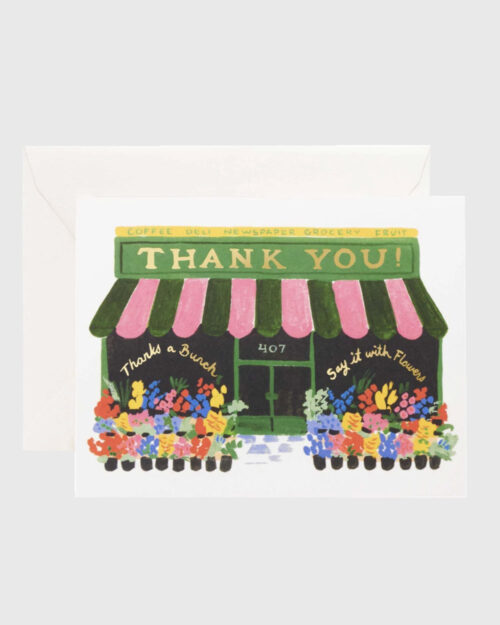 Flower Shop Thank You Kiitoskortti