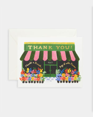 Flower Shop Thank You Kiitoskortti