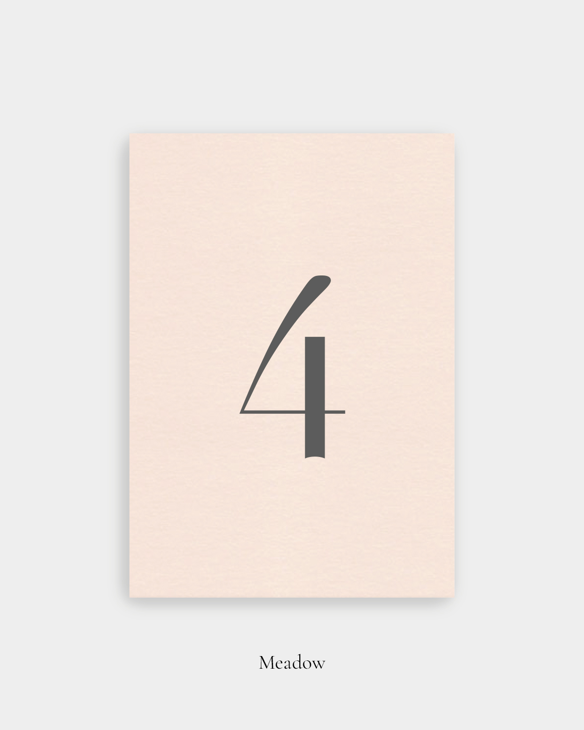 Meadow_pöytänumero1osainen Meadow Pöytänumero, 1-osainen