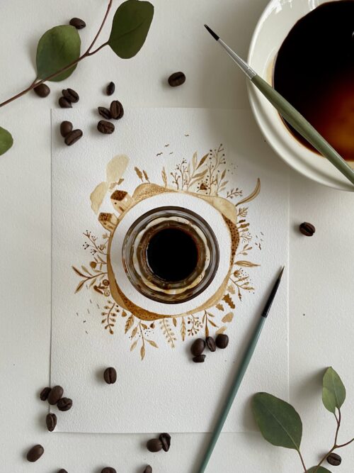 Alternative view of Painting with Coffee 27.2 klo 17-20