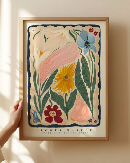 Janskerkhof Flower Market Juliste A3