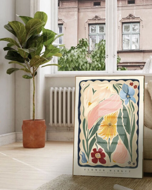 Alternative view of Janskerkhof Flower Market Juliste A3