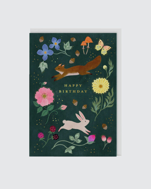 Woodland Creatures Syntymäpäiväkortti