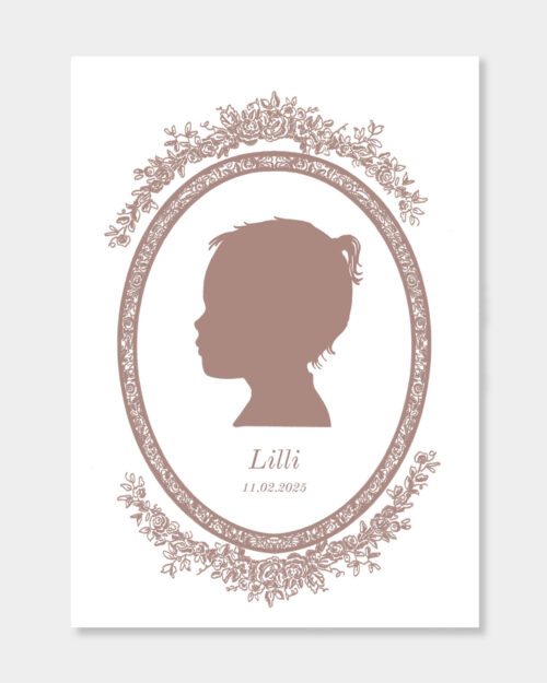 Alternative view of Personoitava Floral Siluettijuliste A4