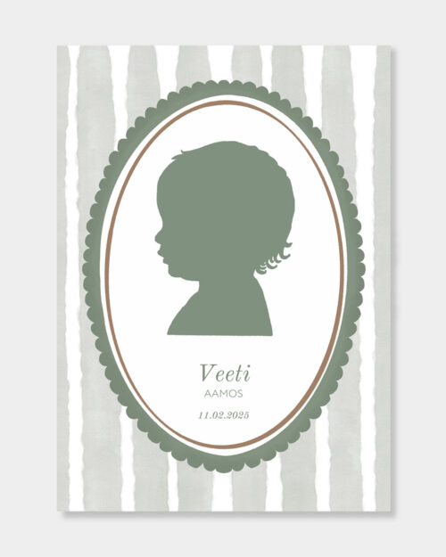 Personoitava Frame Siluettijuliste A4