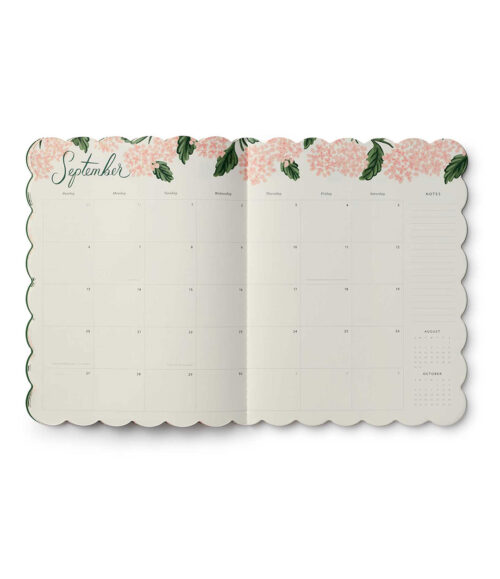 Alternative view of Pink Hydrangea Academic 2026-2027 Lukuvuosiplanneri 12kk
