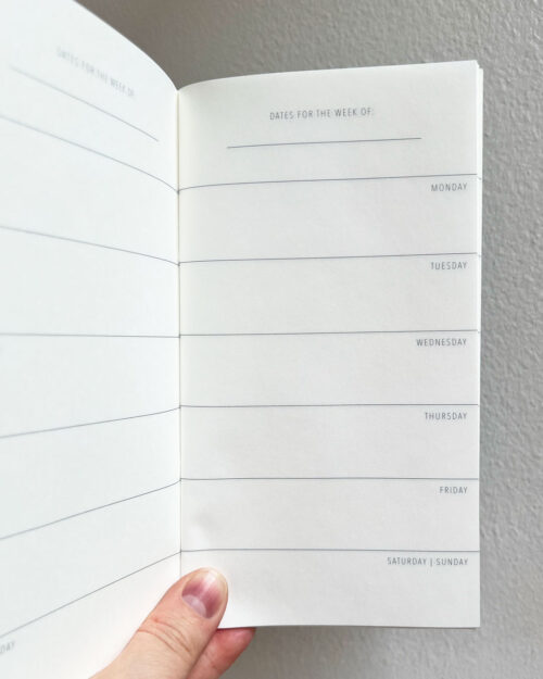Alternative view of Weekly Planner, harmaa