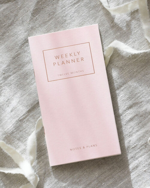 Weekly Planner, vaaleanpunainen